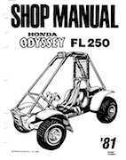 1980-1981 Honda Odyssey FL250 Shop Manual