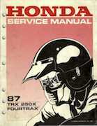 service manual honda trx 250x 1987