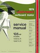 1974 Johnson Model 135ESL74 service manual