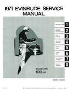 1971 Evinrude StarFlite 100 HP Outboards Service Manual, PN 4753
