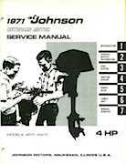 1971 Johnson 4HP Outboard Motors Service Manual