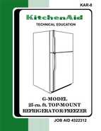KitchenAid - G-Model 25 cu. ft. top-mount refrigerator manual
