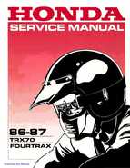 1986-1987 Honda Fortrax TRX70 Service Manual