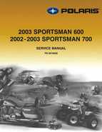2003 Polaris Sportsman 600, 2002-2003 Polaris Sportsman 700 Service Manual