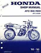 oficial honda shop manual atc big red atc 200 e