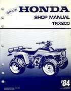 manuel shop ATV honda 1984
