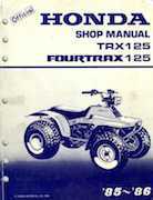 OWNERS MANUAL HONDA ATV TRX 125