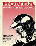 service repair manuel vtt honda trx 250 1985