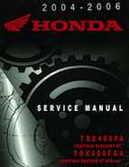 repair manual for honda ATV 420 2013