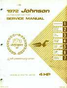 Johnson Outboards 1972 owners manual for 6hp