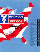 1976 Evinrude 200 HP Outboards Service Manual, PN 5199