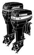 48 HP johnson outboard manual tilt cyclinder
