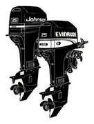 25 HP 3 cylinder outboard