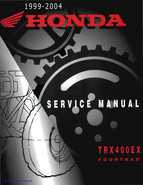 1999-2004 Honda TRX400EX FourTrax Service Manual