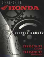 2000-2003 Honda TRX350 Rancher factory service manual