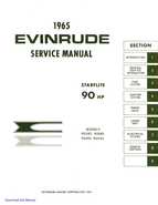 1965 Evinrude 90 HP StarFlite Service Repair Manual, P/N 4206