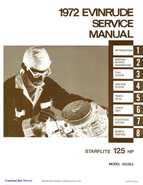 1972 Evinrude StarFlire 125 HP Outboards Service Repair Manual, PN 4822