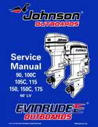 1998 Johnson Evinrude EC 90, 100C, 105C, 115, 150, 150C, 175 60 deg. LV Service Repair Manual, P/N 520210