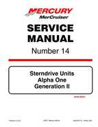 1991-2007 Mercruiser #14 Alpha Sterndrive Generation II Service Manual