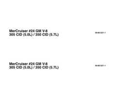 Mercury Mercruiser GM V-8 305 CID / 350 CID Engines Service Manual